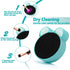 TailaiMei 2 Pack Makeup Brush Cleaning Mat with Color Removal Sponge, 2 in 1 Silicone Cleaner Pad, Blue & Green