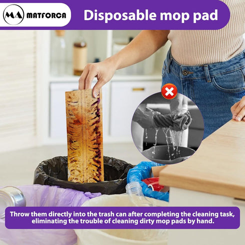 10 Pack Disposable Power Mop Pads Refills for Swiffer PowerMop Multi-Surface Replacement Mopping Pads