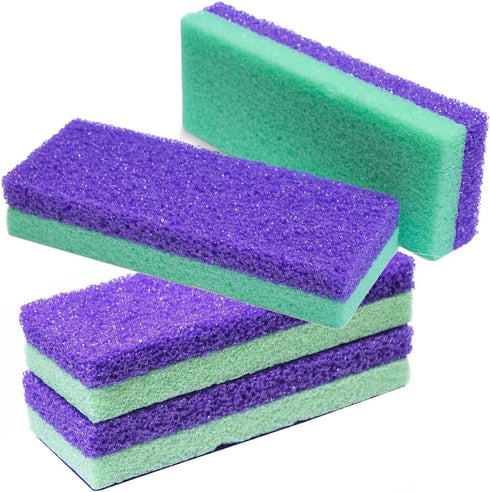 Maccibelle Salon Foot Pumice and Scrubber Pack of 4 for Feet and Heels, Safely Eliminate Callus and Rough Skin