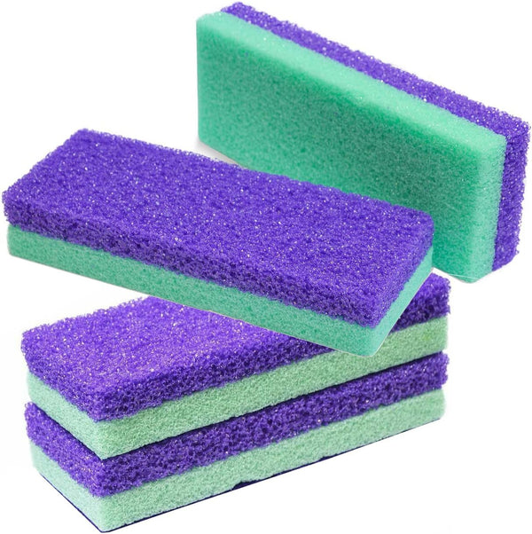 Maccibelle Salon Foot Pumice and Scrubber Pack of 4 for Feet and Heels, Safely Eliminate Callus and Rough Skin