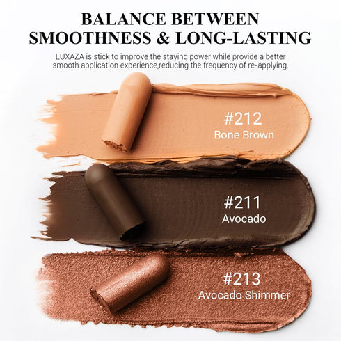Classic 3PCS Neutral Eyeshadow Stick Makeup Set - Metallic Shimmer Matte Cream Eye Shadow Crayon - J2