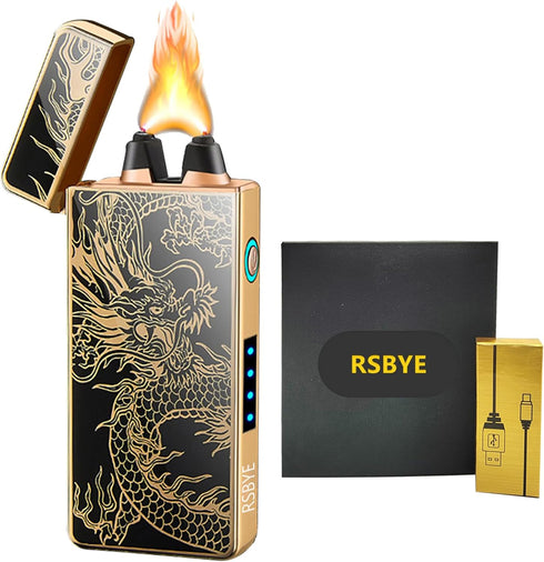 Electric Dragon Lighter - USB Rechargeable Plasma Lighter with LED Battery Indicator, Gift for Men