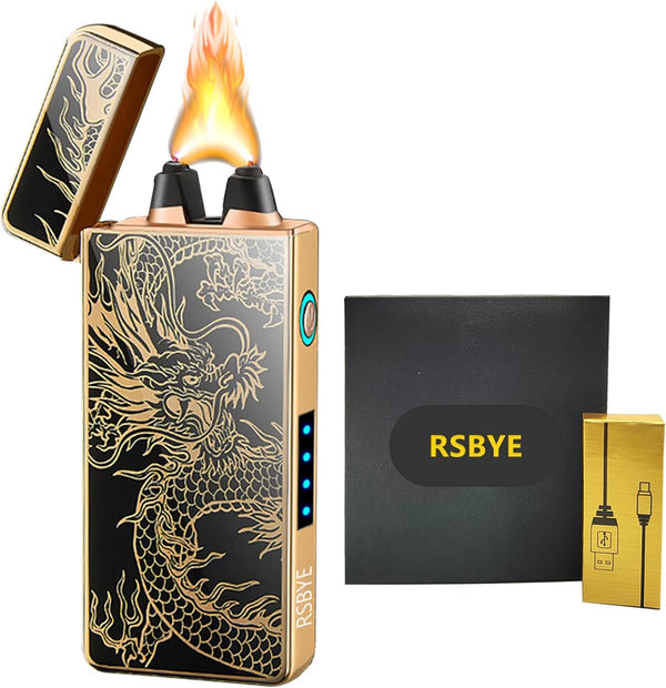 Electric Dragon Lighter - USB Rechargeable Plasma Lighter with LED Battery Indicator, Gift for Men