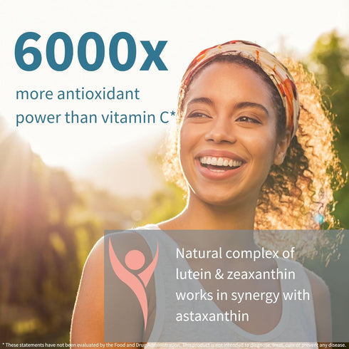 Astaxanthin Complex, Natural Algae Antioxidant for Eyes, Skin & Joints, 90 Vegan Softgels, Non-GMO 42 mg Astapure
