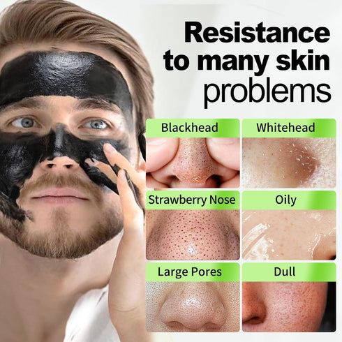 JVR Peel Off Face Mask - Blackhead Remover for Men and Women, 2 IN 1 Charcoal Peel Off Mask, 2.12 OZ