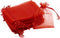 50pcs Drawstring Organza Jewelry Candy Pouch - Christmas Wedding Party Favor Gift Bags (8x12, Red)