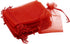 50pcs Drawstring Organza Jewelry Candy Pouch - Christmas Wedding Party Favor Gift Bags (8x12, Red)
