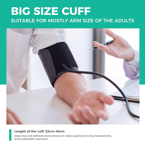 Blood Pressure Monitor for Home Use, Upper Arm BP Machine with 2x120 Reading Memory, Adjustable Cuff & Storage Bag