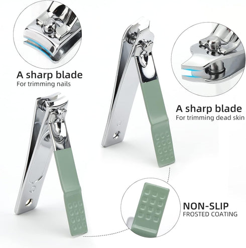 Professional Nail Clipper Pedicure Set | 12 Pieces Manicure Kit with Luxurious Travel Case, Gifts for Men and Women