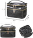Travel Makeup Bag Makeup Organizer Cosmetic Bag for Women, Portable Waterproof Foldable Black
