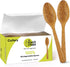 100% Biodegradable Spoons - 100 PCS Heavy-Duty Vegetable Fiber Spoons, 6.7” Long, Eco-Friendly Cutlery for All Occasions