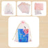 QIANHAILIZZ 100 Pack 7x9 Inch Moon Star Organza Jewelry Gift Pouch, Drawstring Wedding Favor Bags, Pink