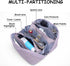 Travel Makeup Bag for Women, 3 Set Large Capacity Cosmetic Bags with Divider - Toiletry Bag 01-Z-Violet