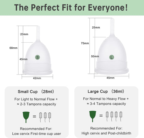 Reusable Small Silicone Menstrual Cup - Leak-Free & Beginner Friendly