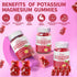 Potassium Magnesium Gummies - 60 Raspberry Gummies, Potassium Citrate 99mg, Magnesium Citrate 250mg, 2 Pack