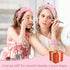 Puffy Spa Headband & Skincare Headbands for Women, Terry Cloth Towel Head Band, 4 Pcs Face Wash Wristband Set