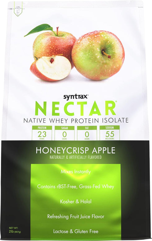 Syntrax Nutrition Nectar, 100% Whey Isolate Protein Powder, Honeycrisp Apple, 2 lbs