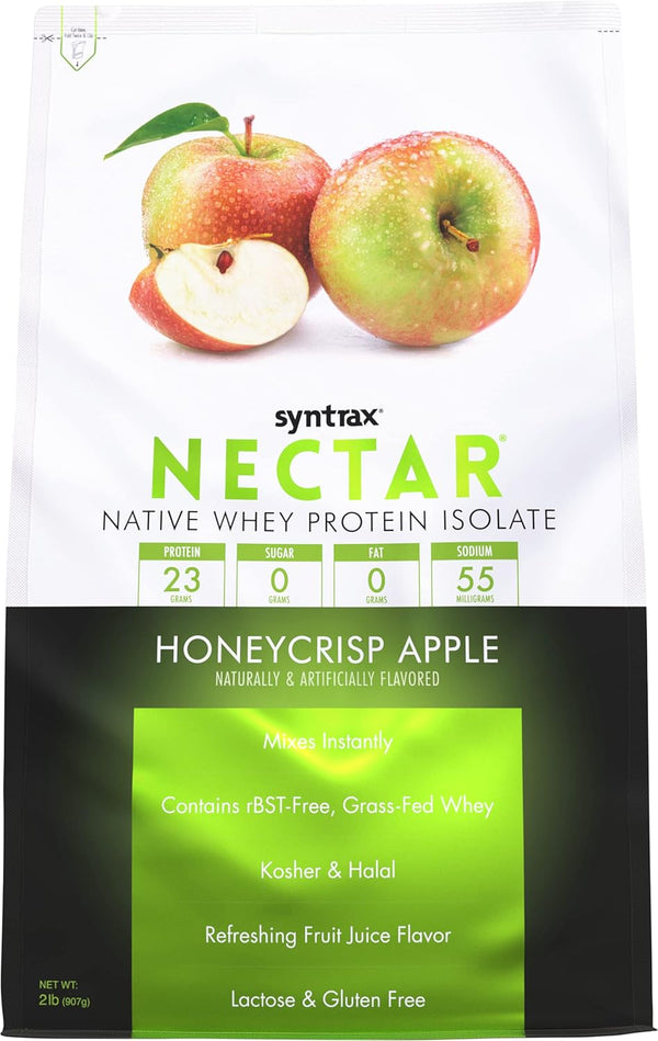 Syntrax Nutrition Nectar, 100% Whey Isolate Protein Powder, Honeycrisp Apple, 2 lbs