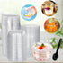 50 Pack 12oz Disposable Clear Plastic Cups, PET Dessert Cups with Lids and Spoons for Snacks and Treats