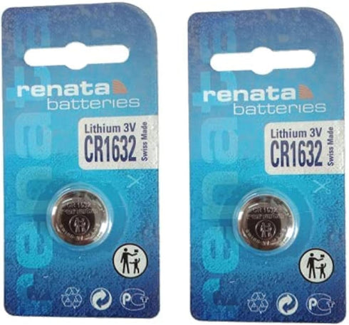 Renata CR1632 Batteries, 3V Lithium Coin Cell, 1632 Battery, 5 Count