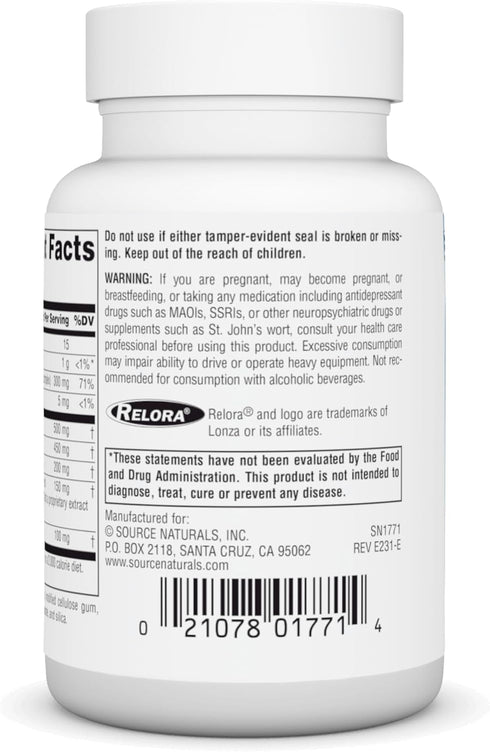 Serene Science Theanine Serene with Relora, Magnesium and Gaba - 30 Tablets for Calm Support
