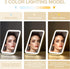 Kintion Travel Makeup Mirror, 8"*5.4" Portable LED Lighted Mirror with 360° Rotation, Touch Screen, Dimmable Lighting