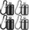 4 Pack Ear Plug Carrying Case Keychain, Portable Keychain Pill Holder Case, Waterproof Metal Earplug Case, Small Pill