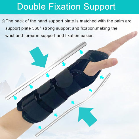 TANDCF Adjustable Night Time Forearm Immobilizer Brace Splints, Unisex Forearm and Wrist Support Splint Brace for