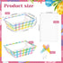 Zoketriton 24 Set Easter Buffalo Plaid Baskets for Gifts Empty with Cellophane Basket Bags Bows, Easter Market Tray