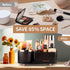 Makeup Organizer for Vanity, Cosmetic Display Case with Drawers for Skincare, Brushes, and Accessories, Black