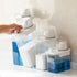 Laundry Detergent Dispenser 2 Pack, 37 oz with 4 Removable Labels, BPA Free & PET Plastic Clear