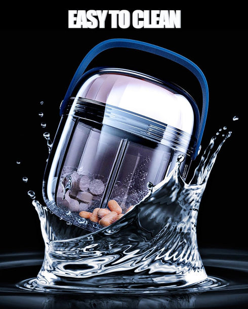 HMTRADE 7-Day Portable Pill Box Bottle Organizer,Weekly Pill Organizer Travel Medicine Organizer,Cute Medicine