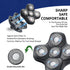 WAHFOX 5 Blades Magnetic Shaver Replacement Heads for SKULL SHAVER HEAD SHAVER