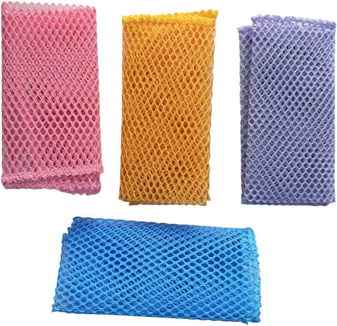 Heavy Duty Dish Scrubbers, Non-Scratch Scouring Pads, Odorless & Long Lasting for Kitchen and Bathroom Use