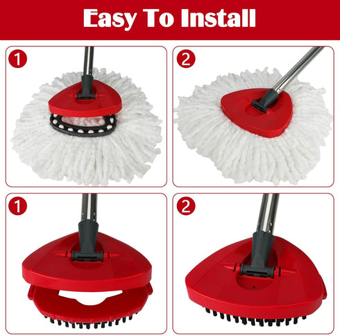 RA RUNNING ALIEN Set 1-Tank 16 Refills,1 Head,1 Base,and(31-63in) Set Spin Mop Replacement for O-Ceda EasyWring System