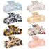 laxizar Hair Claw Clips 8 Pack, Tortoise Barrettes Rectangle Shape, 3 Inch Fashion Clips for Women