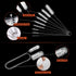 10 Pcs Flexible Drain Brush Set, Pipe Cleaners Brush, Stainless Steel Double-Ended Hose Brush for Home Kitchen