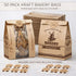 Gybahy 50 Pack Packaging, Bread Bags for Homemade Bread, Sourdough Bread Bags with Clear Window, Kraft Paper Sourdough