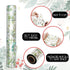 Whaline Eucalyptus Cellophane Wrap Roll, Greenery Clear Wrapping Paper for Gift Basket, 32 Inch x 100 Ft