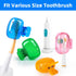 4 Pack Travel Toothbrush Head Covers, Protective Plastic Clip for Household Travel, Bathroom, School, Camping