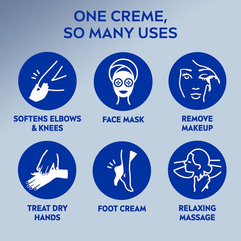 NIVEA Creme Body, Face and Hand Moisturizing Cream, Rich Body Moisturizer with Provitamin B5, 13.5 Oz Tin