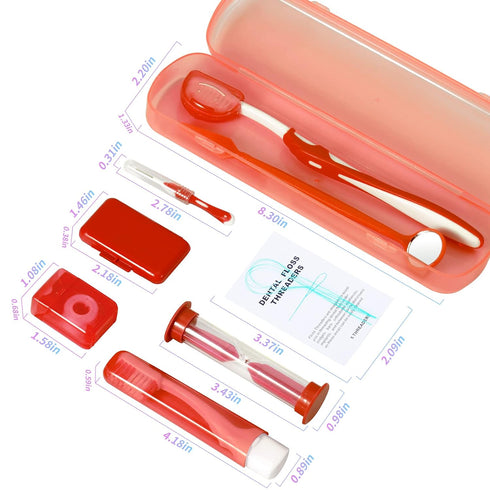 Annhua 8 Pack Orthodontic Care Kit - Portable Braces Cleaning Tools for Oral Hygiene