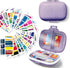 iouwei 7 Day Pill Container with Medicine Labels - Mini Medication Organizer (Purple,