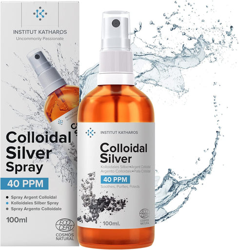 Colloidal Silver Liquid Spray, 3.4 fl oz, Bioactive Hydrosol Silver Water, Ionic Minerals 40 PPM