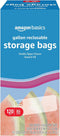 Amazon Basics Reclosable Gallon Food Storage Bags, Stand & Fill Base, 120 Count