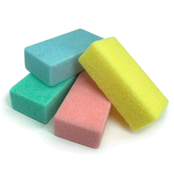 Maryton Pumice Sponge for Feet, Ultimate Pedicure Stone Callus Remover, Bulk Pack of 4 (Assorted Colors)