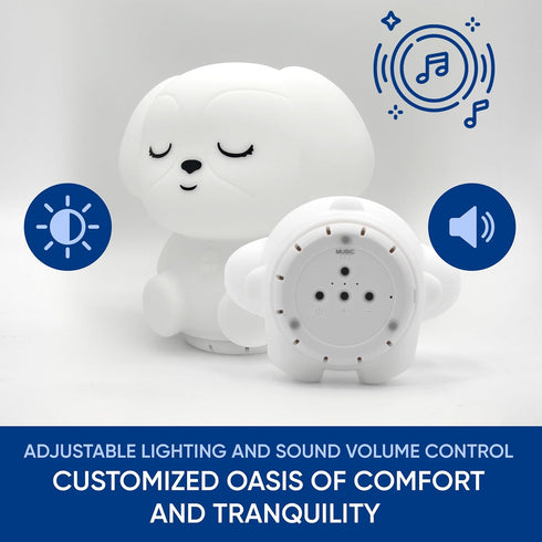 RAINLAX 4-7-8 3 1 Mindfulness 'Breathing Puppy' | Guided Visual Meditation Breathing Light | in Device with Night Light
