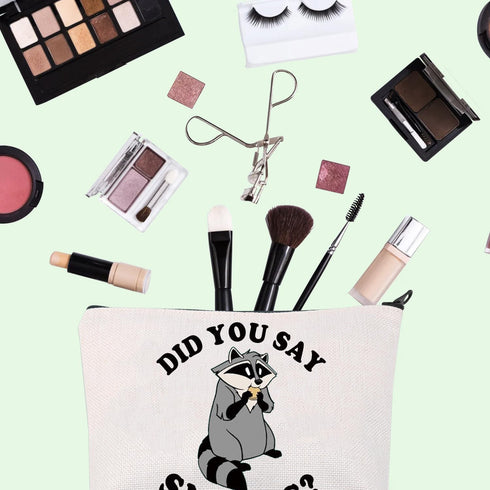 Meeko Raccoon Gift Makeup Bag, Funny Raccoon Zipper Pouch, Magic Kingdom Snack Lover Gift