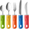 Special Supplies Adaptive Utensils, 5-Piece Kitchen Set with Wide, Non-Slip Handles for Hand Tremors, Arthritis,