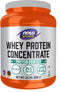 NOW Foods Sports Nutrition Whey Protein Concentrate, 24 g with BCAAs, Unflavored Powder, 1.5-Pound